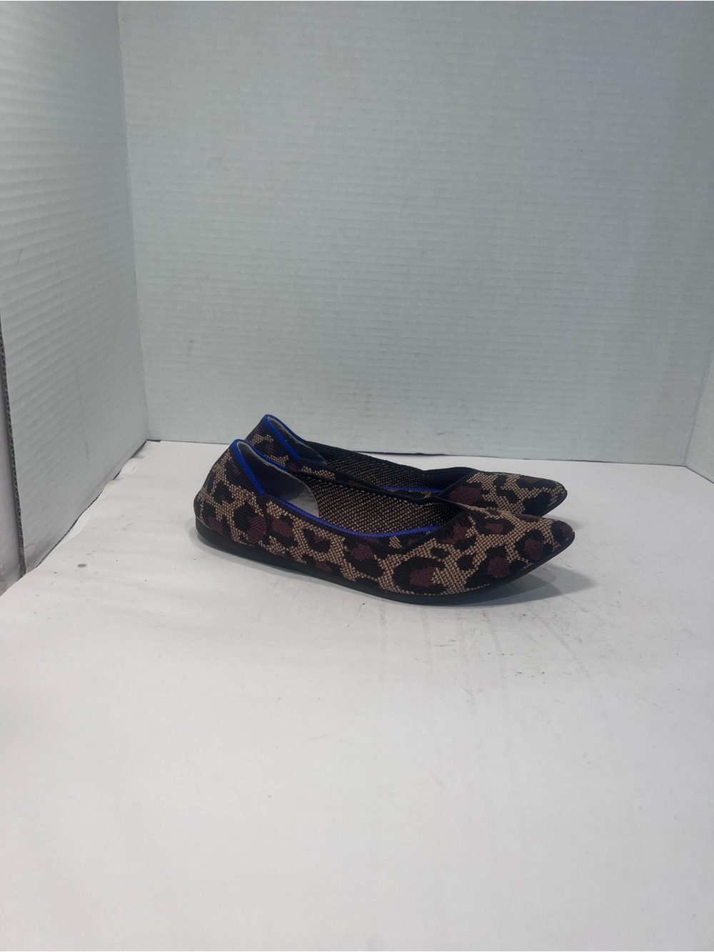 Rothy's Leopard Print Pointed Toe Flats - Brown and Black